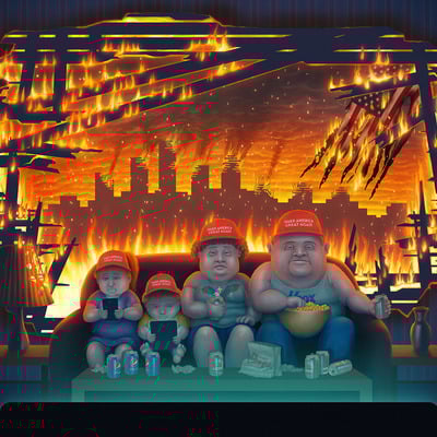 "this is not fine" large print (22" x 17")