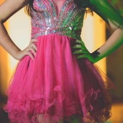 Tulle homecoming dress,pink homecoming dress,cute homecoming dress,fashion homecoming dress,short prom dress,pink homecoming gowns - Thumbnail 2