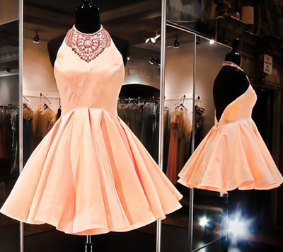 Blush Pink Homecoming Dress,Homecoming Dresses,Lace Homecoming Gowns,Short Prom Gown,Blush Pink Sweet 16 Dress