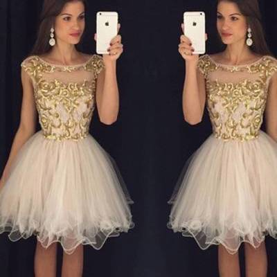 Homecoming dress,homecoming dresses,short prom gown,champagne homecoming gowns,2017 homecoming dress