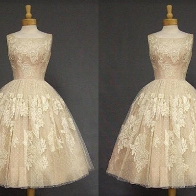 Homecoming dress,lace homecoming dresses,knee length prom gown,champagne homecoming gowns,homecoming dress