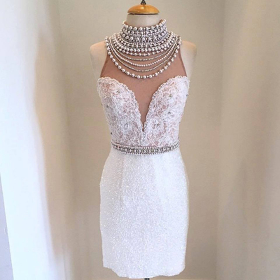 White Homecoming Dress,Princess Homecoming Dresses,Sequin Homecoming Dress,Princesses Party Dress,Sparkly Prom Gown