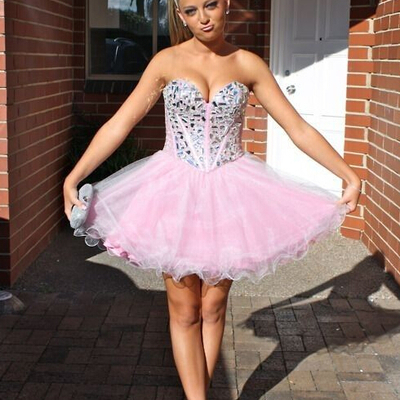 Pink homecoming dresses,homecoming dress,cute homecoming dresses