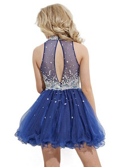 Royal Blue Homecoming Dress,Short Prom Dresses,Tulle Homecoming Gowns,Fitted  Party Dress,Beading Prom Dresses sold by Kiss Dress on Storenvy