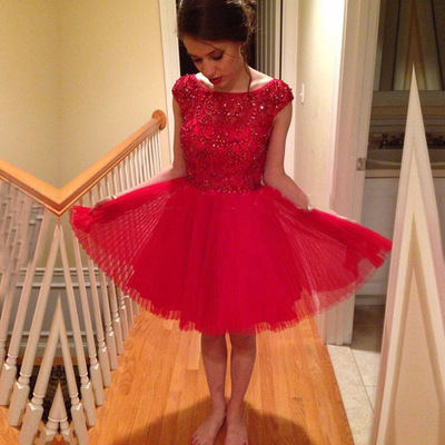 Homecoming dress,2017 homecoming dress,red homecoming dress,tulle homecoming dress,short prom dress,country homecoming gowns