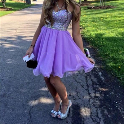 Homecoming dress,homecoming dresses,beading homecoming gowns,short prom gown,sweet 16 dress - 130