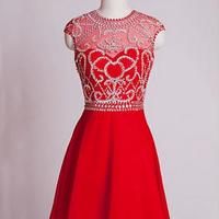 Red Homecoming Dress,Short Homecoming Dresses,Homecoming Gown,Party Dress,Sparkle Prom Gown - 159 - Thumbnail 2