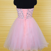 Pink Homecoming Dresses,Homecoming Dress, Cute Homecoming Dresses - 168 - Thumbnail 1