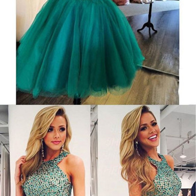 Green homecoming dress,chiffon homecoming dresses,chiffon homecoming dress,backless party dress,open back prom gown - 138