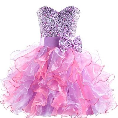 Homecoming dress,short prom dresses,tulle homecoming gowns,fitted party dress,beading prom dresses - 186