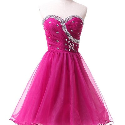 Hot pink homecoming dresses,homecoming dress, cute homecoming dresses - 191