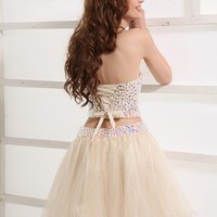 Homecoming Dress,2 Piece Homecoming Dresses,Silver Beading Homecoming Gowns,Short Prom Gown,Pink Sweet 16 Dress,Homecoming Dress - 196 - Thumbnail 1