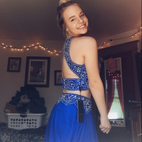 Two Pieces Real Made Prom Dresses,Long Evening Dresses,Prom Dresses On Sale,L32 - 255 - Thumbnail 1