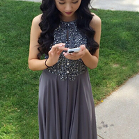 Backless Spaghetti Straps Charming Beading Real Made Prom Dresses,Long Evening Dresses,Prom Dresses On Sale,L77 - 228 - Thumbnail 1