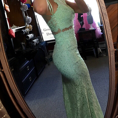 Lace mermaid real made prom dresses,long evening dresses,prom dresses on sale,l38 - 261