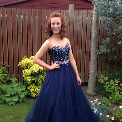 Sweetheart royal blue beading real made prom dresses,long evening dresses,prom dresses on sale,xs64 - 233