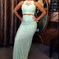 Lace Mermaid Real Made Prom Dresses,Long Evening Dresses,Prom Dresses On Sale,L38 - 261 - Thumbnail 1