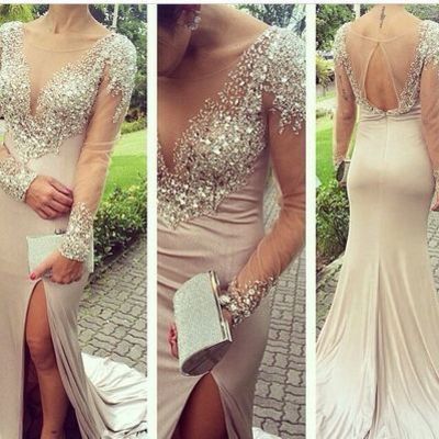 Beading mermaid sexy real made prom dresses,long evening dresses,prom dresses on sale,l08 - 280
