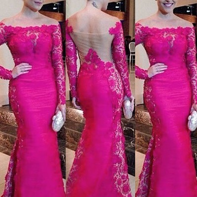 Charming long sleeve lace real made prom dresses,long evening dresses,prom dresses on sale, s222 - 288