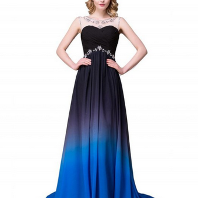 Ombre real made charming prom dresses,long evening dresses,prom dresses on sale, s61 - 298