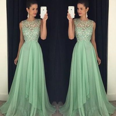 A-line charming prom dresses,long evening dresses,beading prom dresses on sale, t100 - 371
