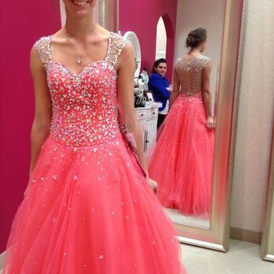 Beading a-line real made prom dresses,long evening dresses,prom dresses on sale, d89 - 367