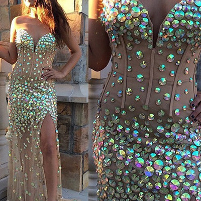 Sweetheart sexy prom dresses,long evening dresses,beading prom dresses on sale, t95 - 377