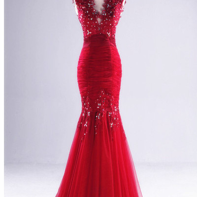 Appliques beading real made mermaid charming prom dresses,long evening dresses,prom dresses on sale, t132 - 381
