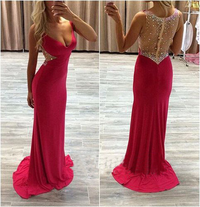 Sexy Sheath Prom Dresses,Long Evening Dresses,Prom Dresses On Sale, T99 - 385