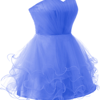 Homecoming Dress,Homecoming Dresses,Homecoming Gowns,Short Prom Gown,Sweet 16 Dress,Blue Homecoming Dresses - 203 - Thumbnail 1