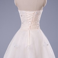 Homecoming Dress,Lace Homecoming Dresses,Short Prom Gown,Champagne Homecoming Gowns,2017 Homecoming Dress - 205 - Thumbnail 3