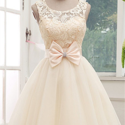 Homecoming dress,lace homecoming dresses,short prom gown,champagne homecoming gowns,2017 homecoming dress - 208