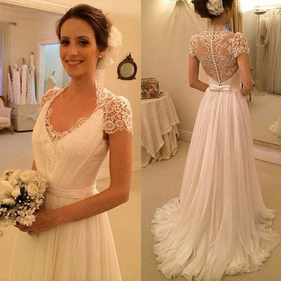 Lace custom made charming wedding dresses,long wedding dresses,wedding dresses on sale, w02 - 450