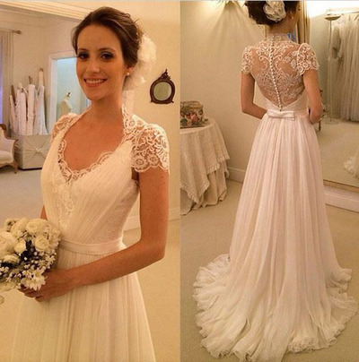 Lace Custom Made Charming Wedding Dresses,Long Wedding Dresses,Wedding Dresses On Sale, W02 - 450