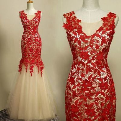 Appliques charming mermaid prom dresses,long evening dresses,prom dresses on sale, t198 - 430
