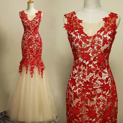 Appliques Charming Mermaid Prom Dresses,Long Evening Dresses,Prom Dresses On Sale, T198 - 430