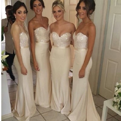 Ivory mermaid custom made bridesmaid dresses,bridesmaid dresses,bridesmaid dresses on sale, b10 - 481 - Thumbnail 13