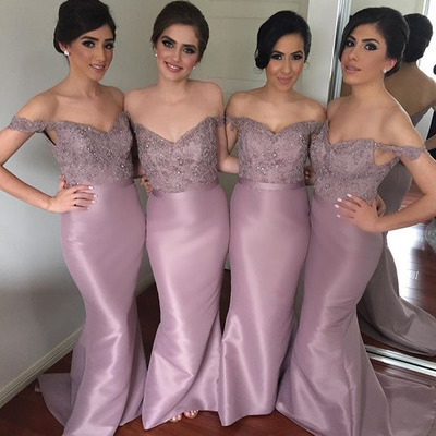 Off the shoulder mermaid custom made bridesmaid dresses,bridesmaid dresses,bridesmaid dresses on sale, b09 - 483