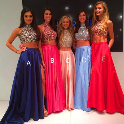 Two pieces real made prom dress, charming formal dresses,evening dresses on sale, t13 - 317