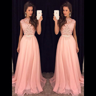 Appliques Custom Made A-Line Charming Prom Dress,Chiffon Formal Dresses,Evening Dresses On Sale, T35 - 336