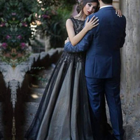 A-Line Real Made Prom Dress, Charming Formal Dresses,Black Evening Dresses On Sale, T14 - 322 - Thumbnail 1