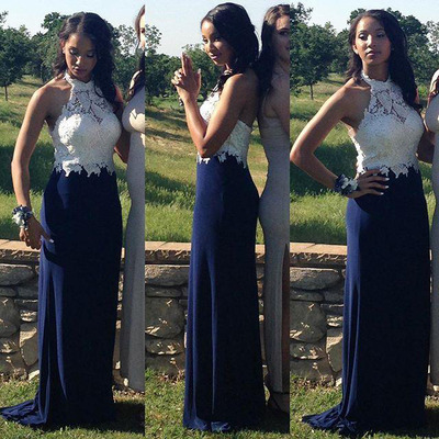 Halter appliques custom made charming prom dress,formal dresses,chiffon evening dresses on sale, t48 - 335