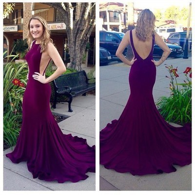 Backless sexy prom dresses,long evening dresses,prom dresses on sale,t194  - 424
