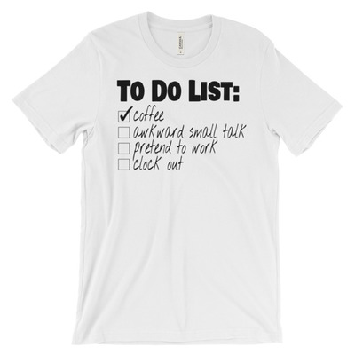 To do list unisex short sleeve t-shirt