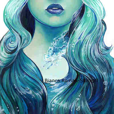 Aqua water, elemental nature series print