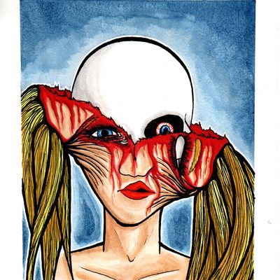 "ripped face" 4''x6'' print