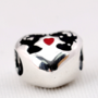 Red heart Lover Mickey 925 sterling silver 925s stone cubic zirconia shining shimmering sparking Basic Charm-2