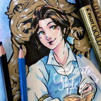 Fanart: Belle's Portrait (gold ink frame) - Thumbnail 1