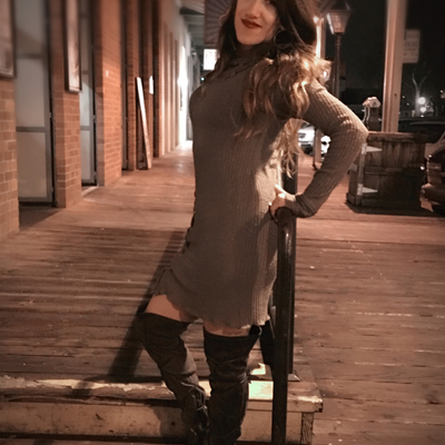 Fringe sweater dress