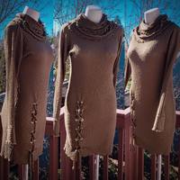 Fringe Sweater Dress - Thumbnail 1